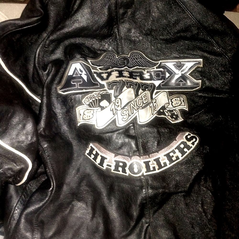 Avirex limited edition high rollers leather jacket size 3×